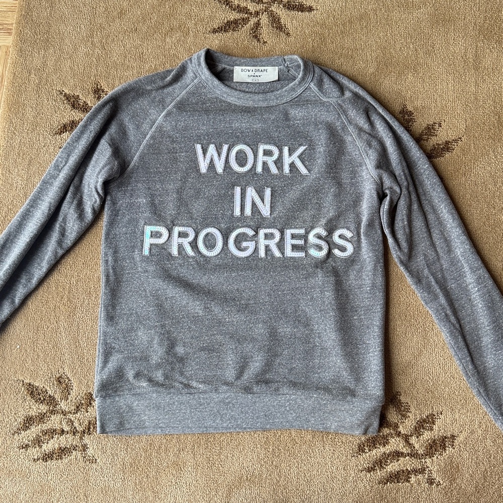 Bow & Drape Gray Crew Neck Sweater